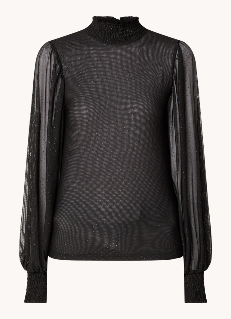 Bruuns Bazaar Silke semi-transparent top with dots print