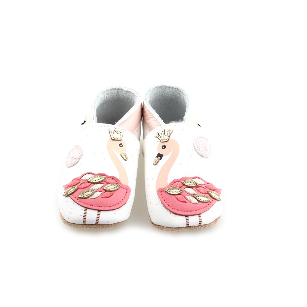 Lait et Miel Flamants Roses Krabbelschuhe mit Flamingo
