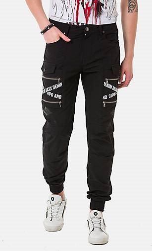 Cipo & Baxx Cargo-Hose mit trendigen Markenschriftzügen