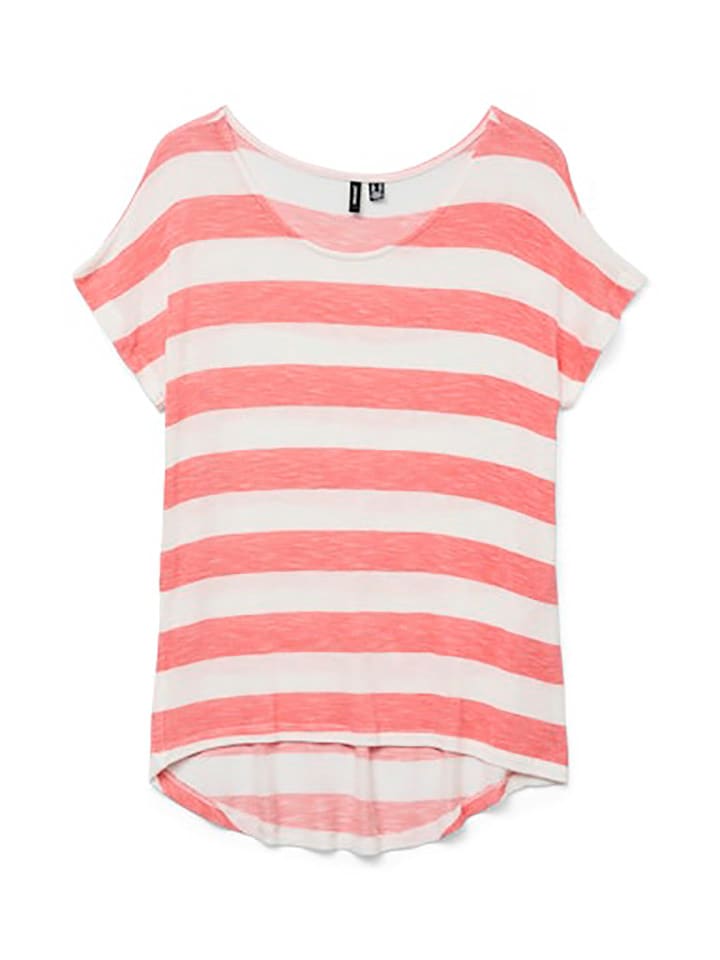 Vero Moda Shirt in Koralle/ Weiß günstig kaufen