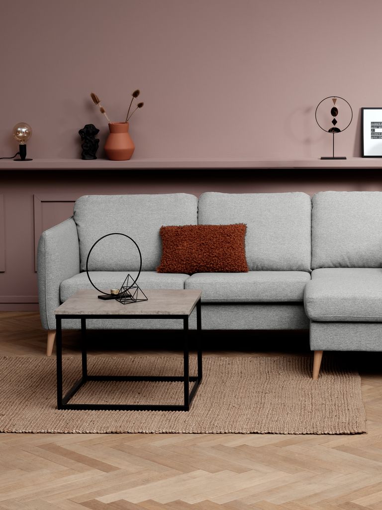 DOKKEDAL Stół narożny DOKKEDAL 60x60 w kolorze betonu