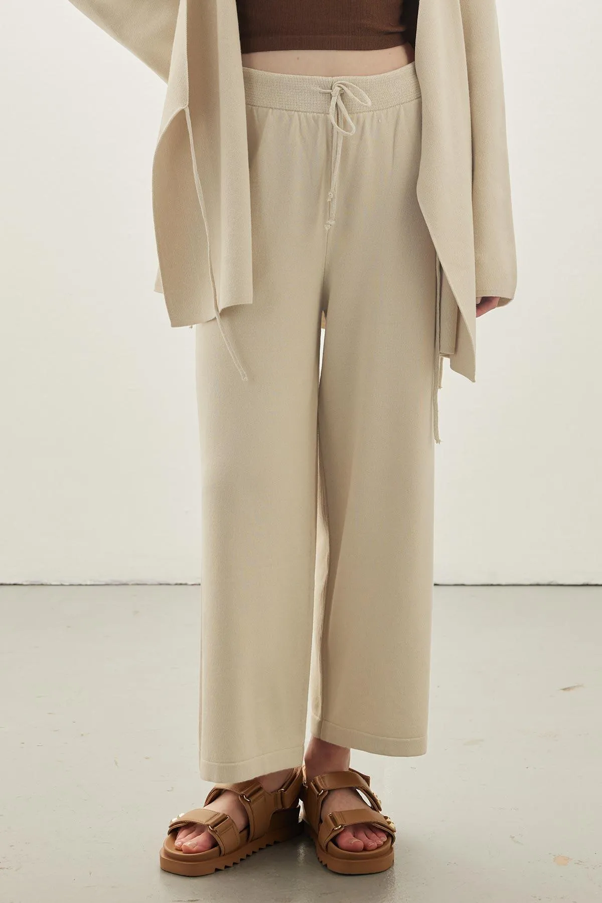 Manuka  Feinstrickhose Beige