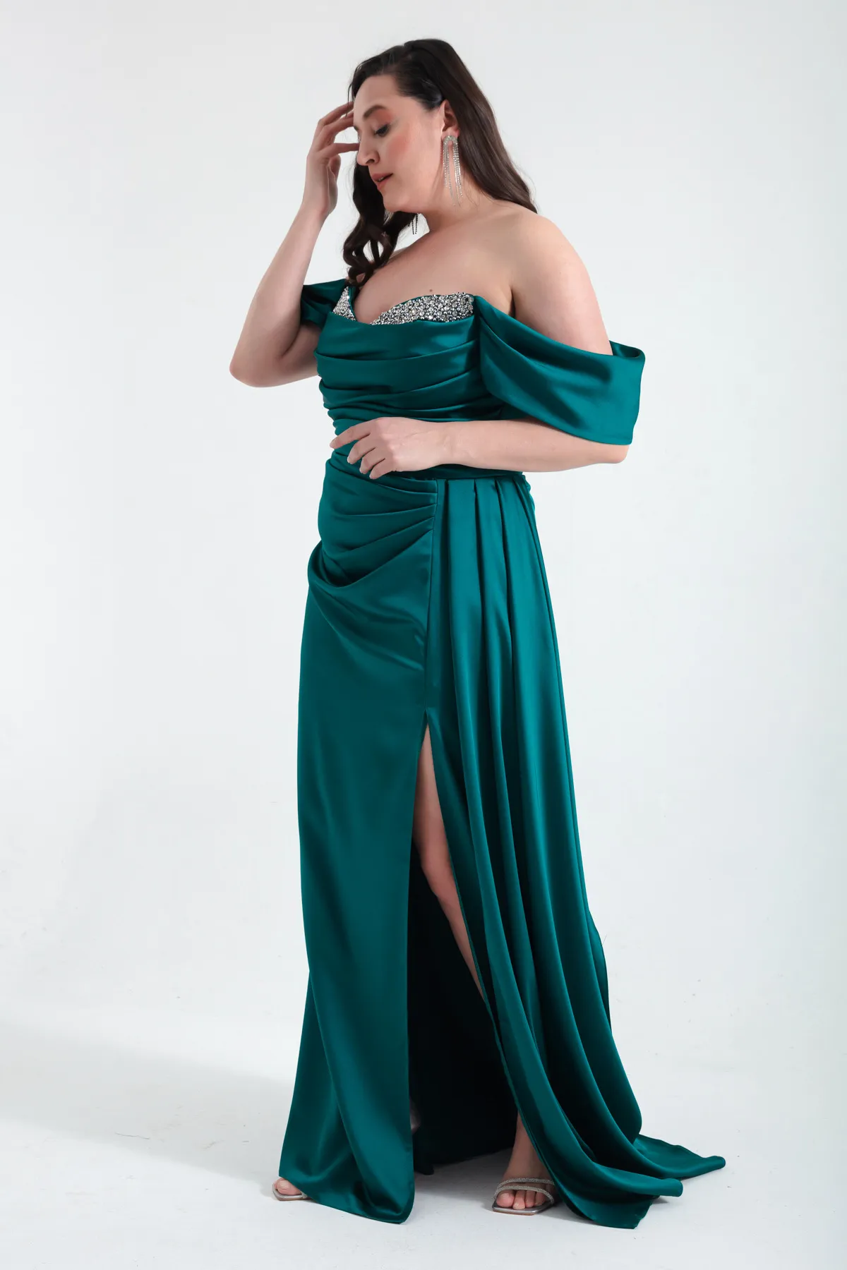 Lafaba  Große Größen in Abendkleid - Grün - Glockenrock
