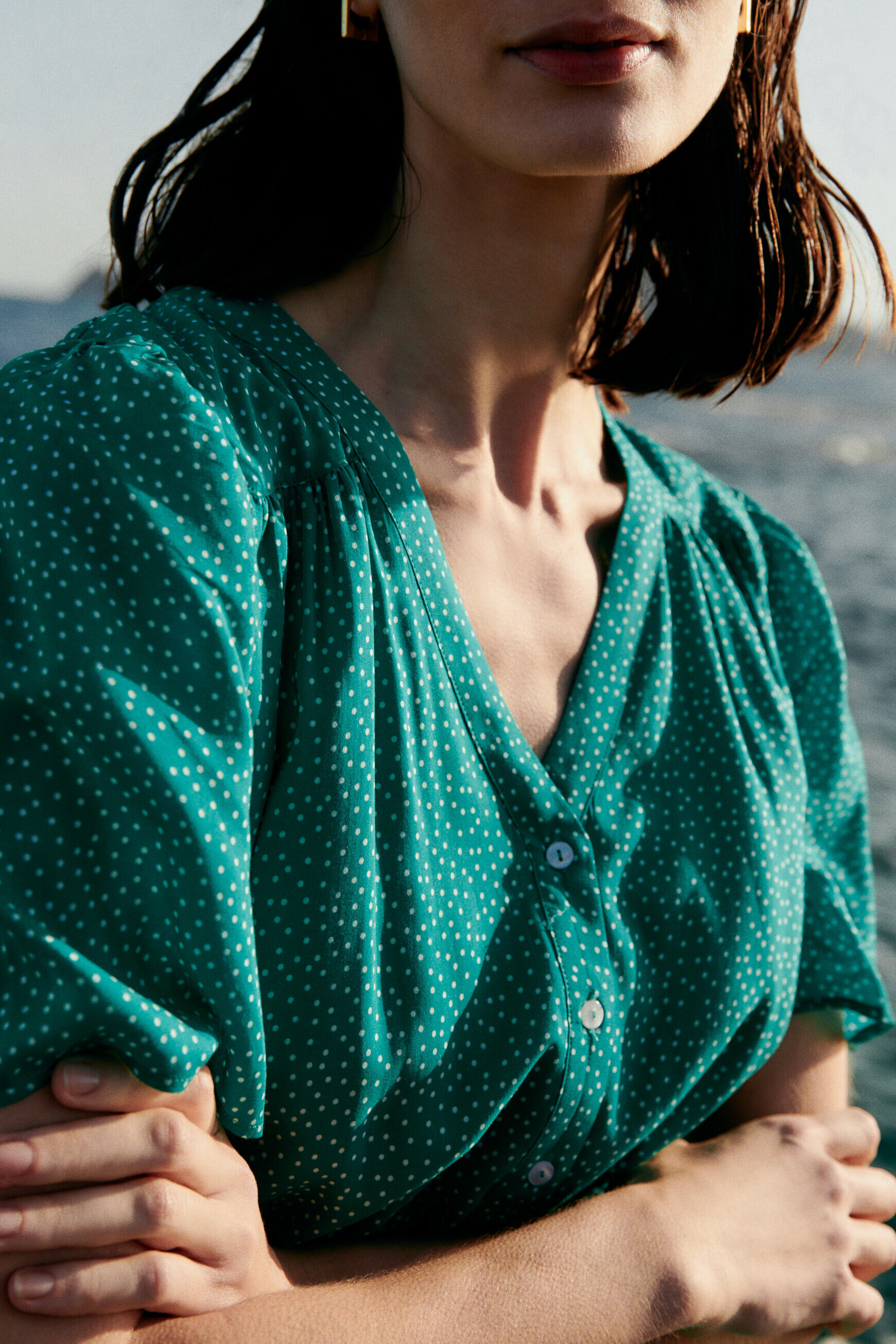 Robe moura1 vert menthe femme
