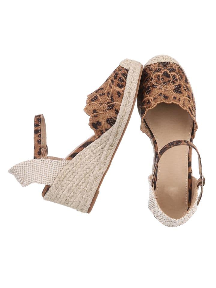 Ital-Design High Heel in Braun und Beige günstig kaufen