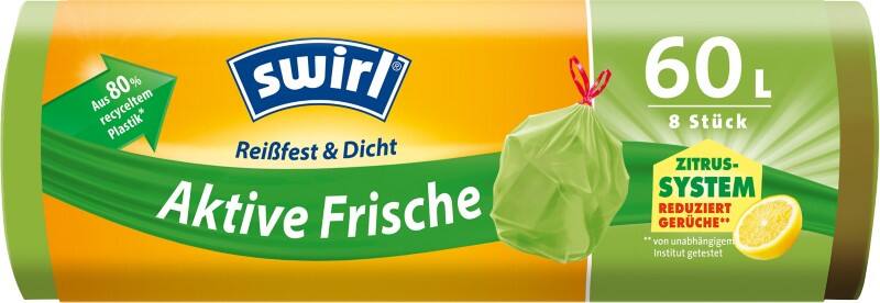 Swirl Müllbeutel Aktive Frische 8 Stück 15 x 5,3 x 5,3 cm