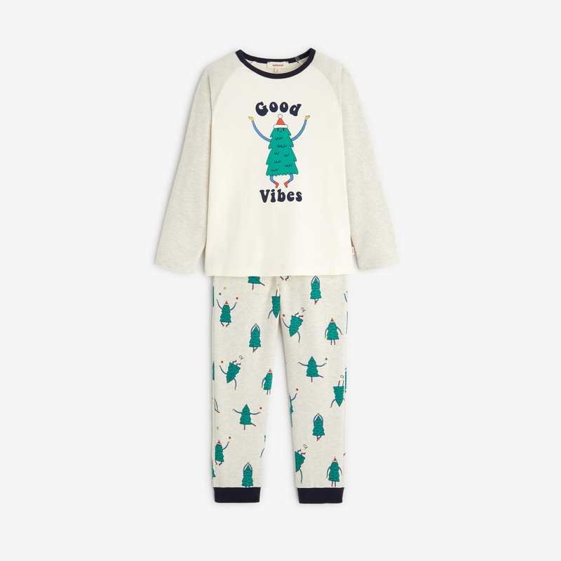 Pyjama good vibes long enfant gris chiné garçon Catimini