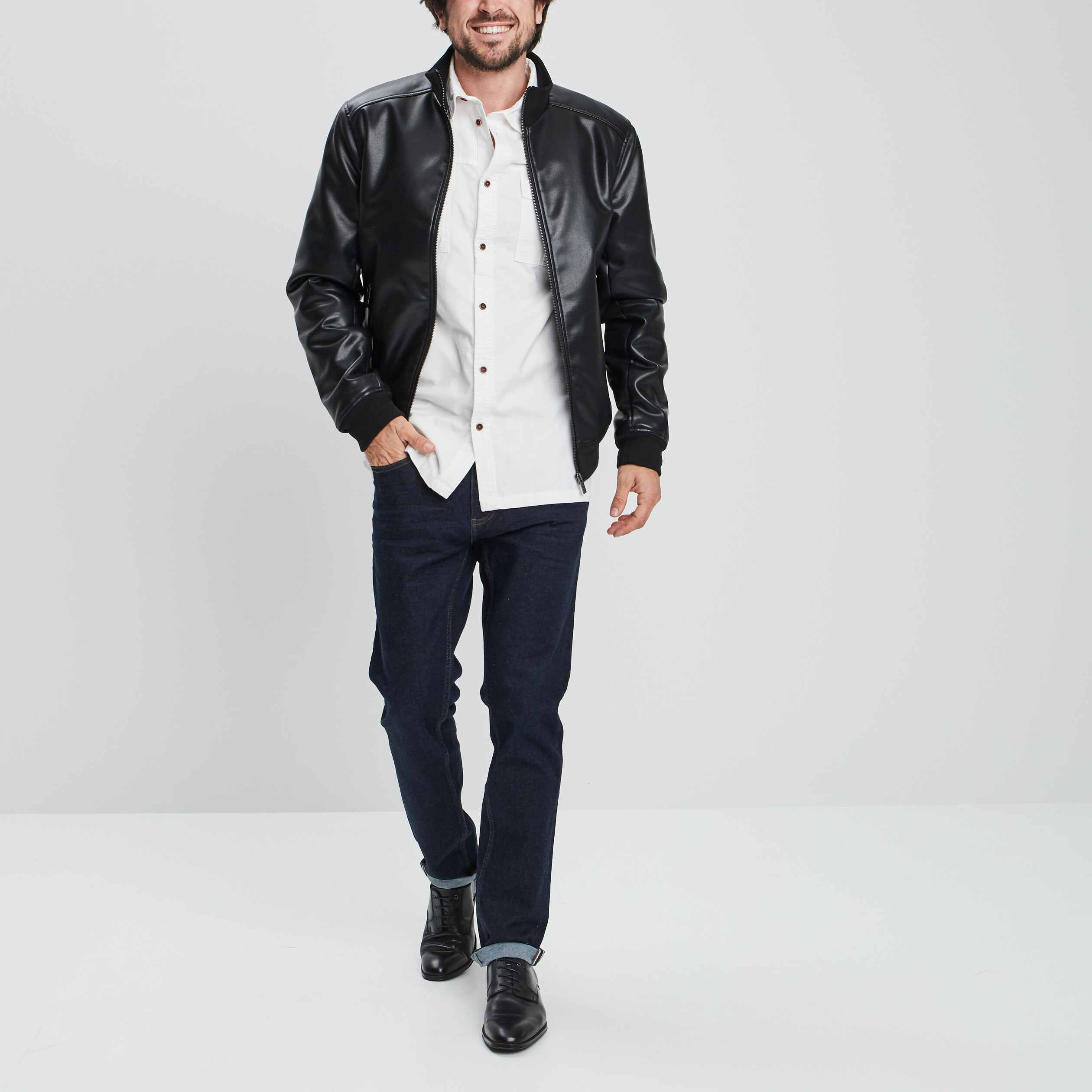 Chemise manches longues Trappeur ivoire homme | La Halle