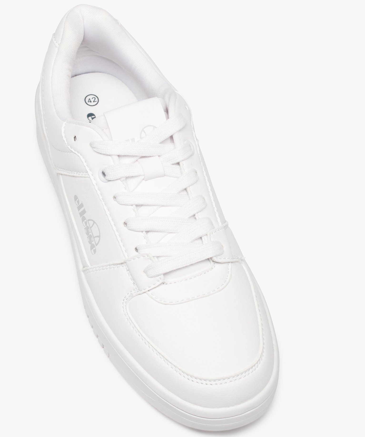 Baskets homme style tennis unies à lacets – Ellesse Mendita blanc | GEMO