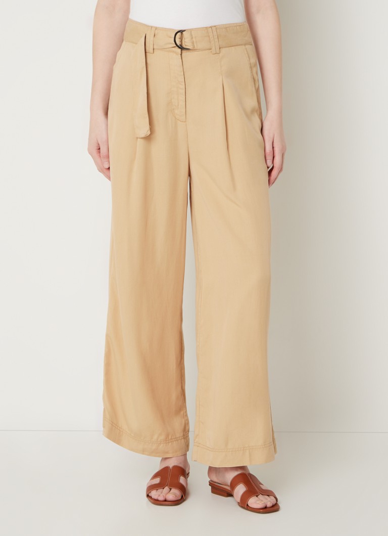 French Connection Elkie high waist wide fit trousers with belt