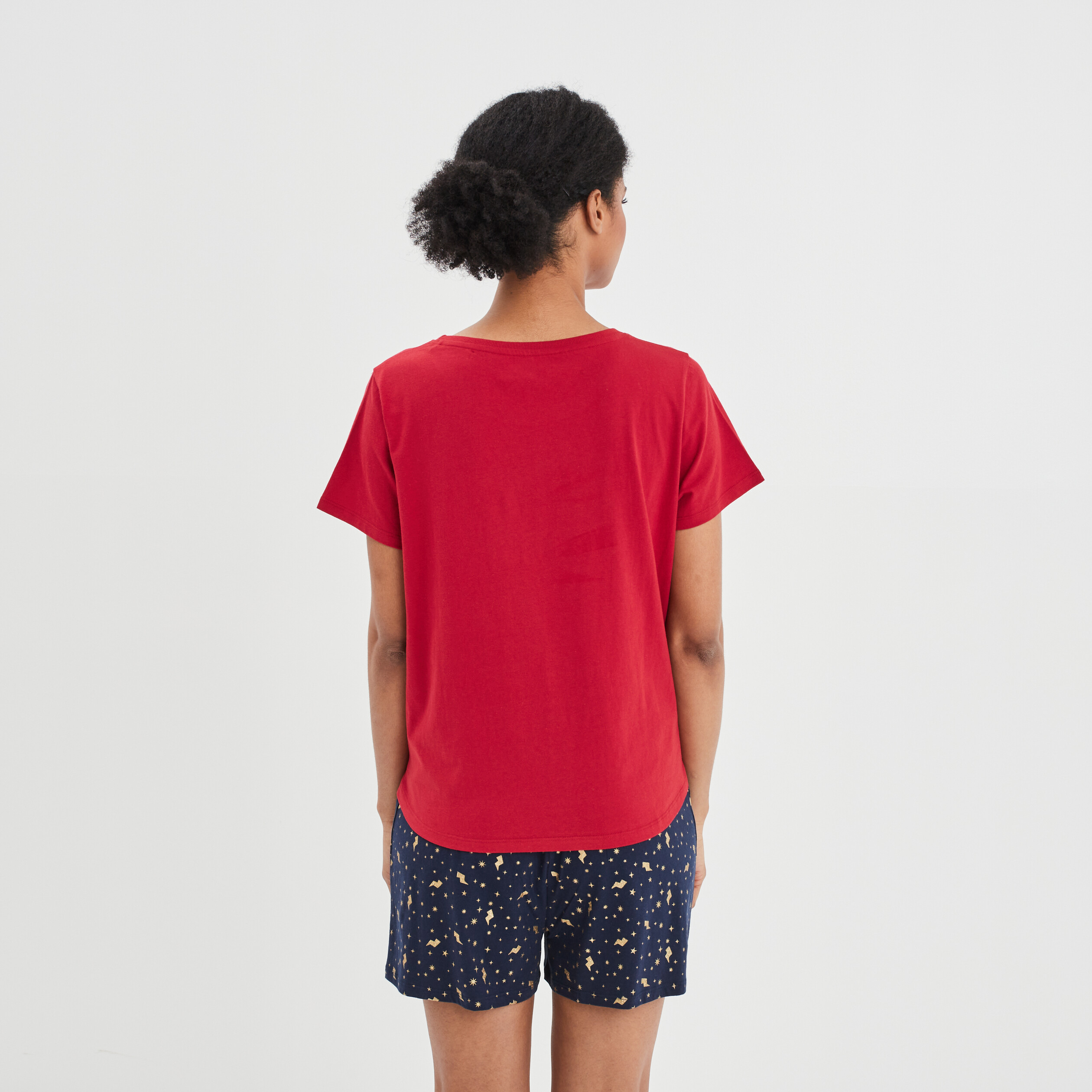 Ensemble pyjama short coton Harry Potter bordeaux femme | La Halle