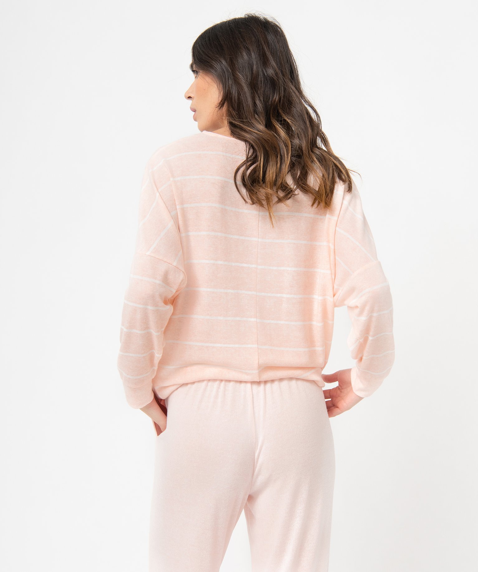 Haut de pyjama à manches chauve-souris femme rose | GEMO
