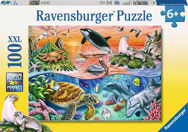 Kinderpuzzle ab 6 Jahren - Bunter Ozean - 100 Teile