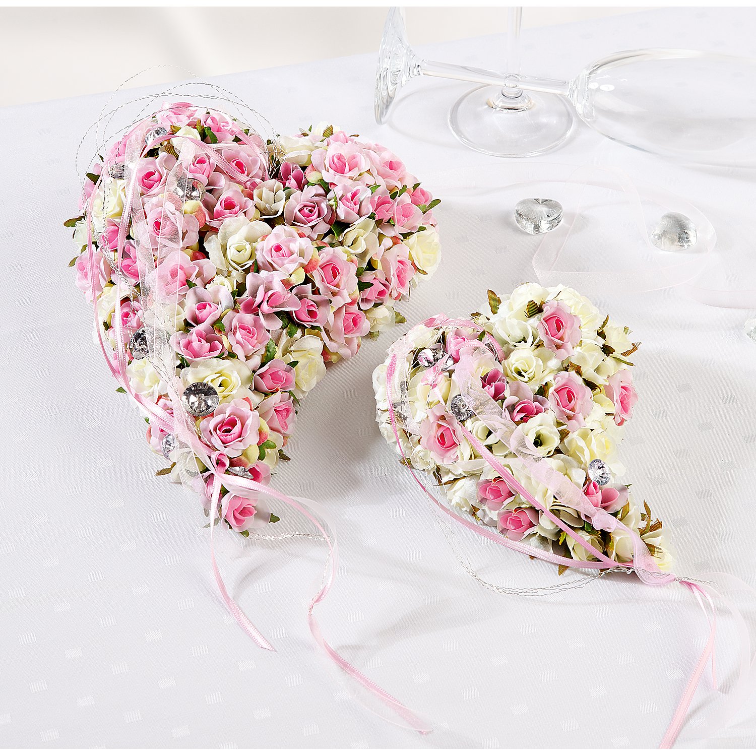 Rosenköpfe, rosa, 1–2,5 cm Ø, 27 Stück