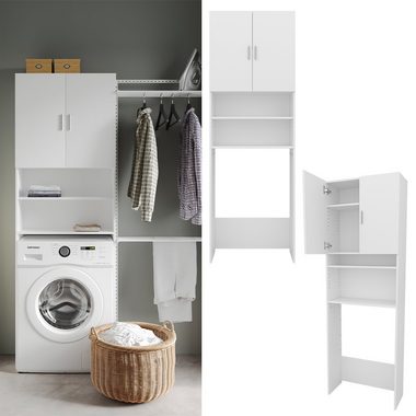 Livinity Hochschrank Waschmaschinenschrank MARTHA Weiß