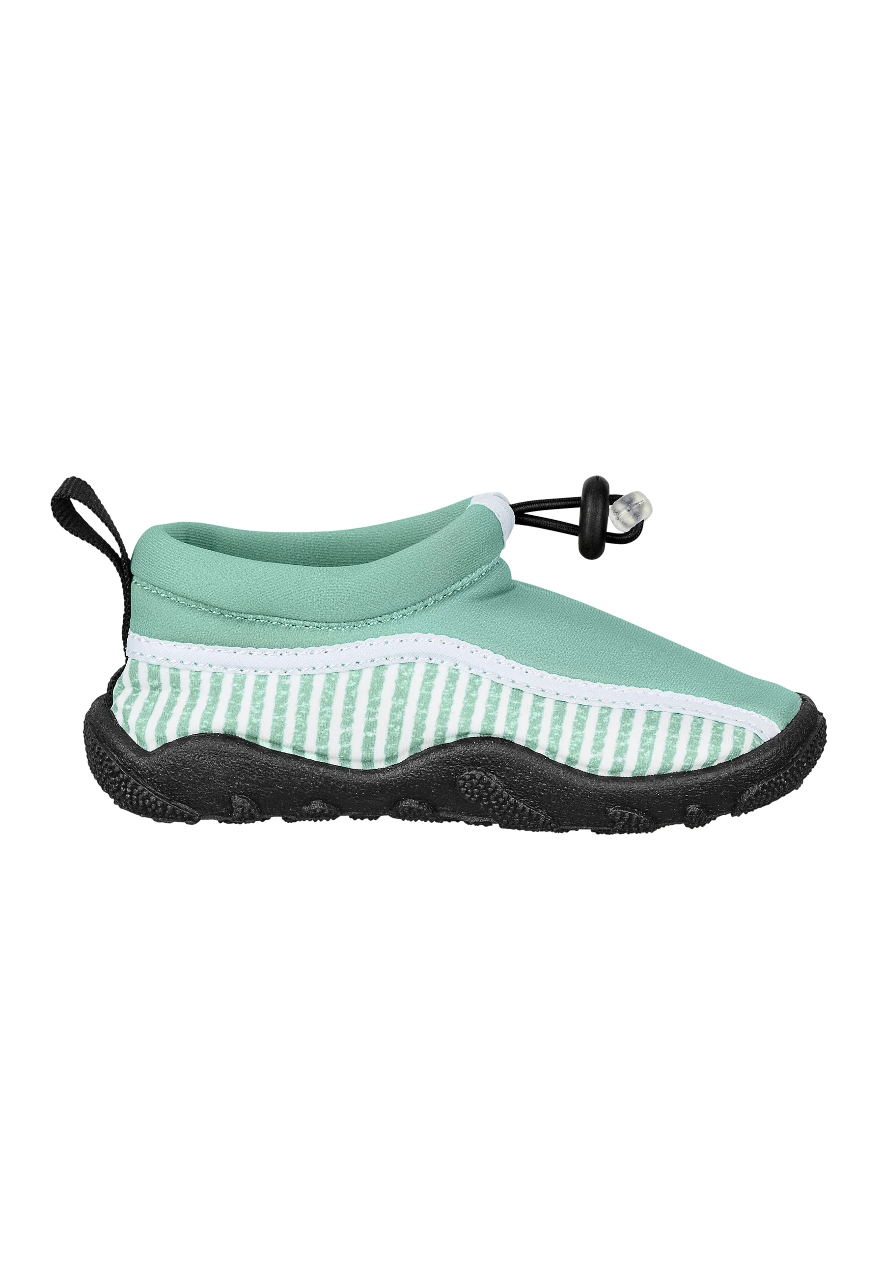 Aqua-Schuh Kinder in Dunkelgrün mit Seersucker