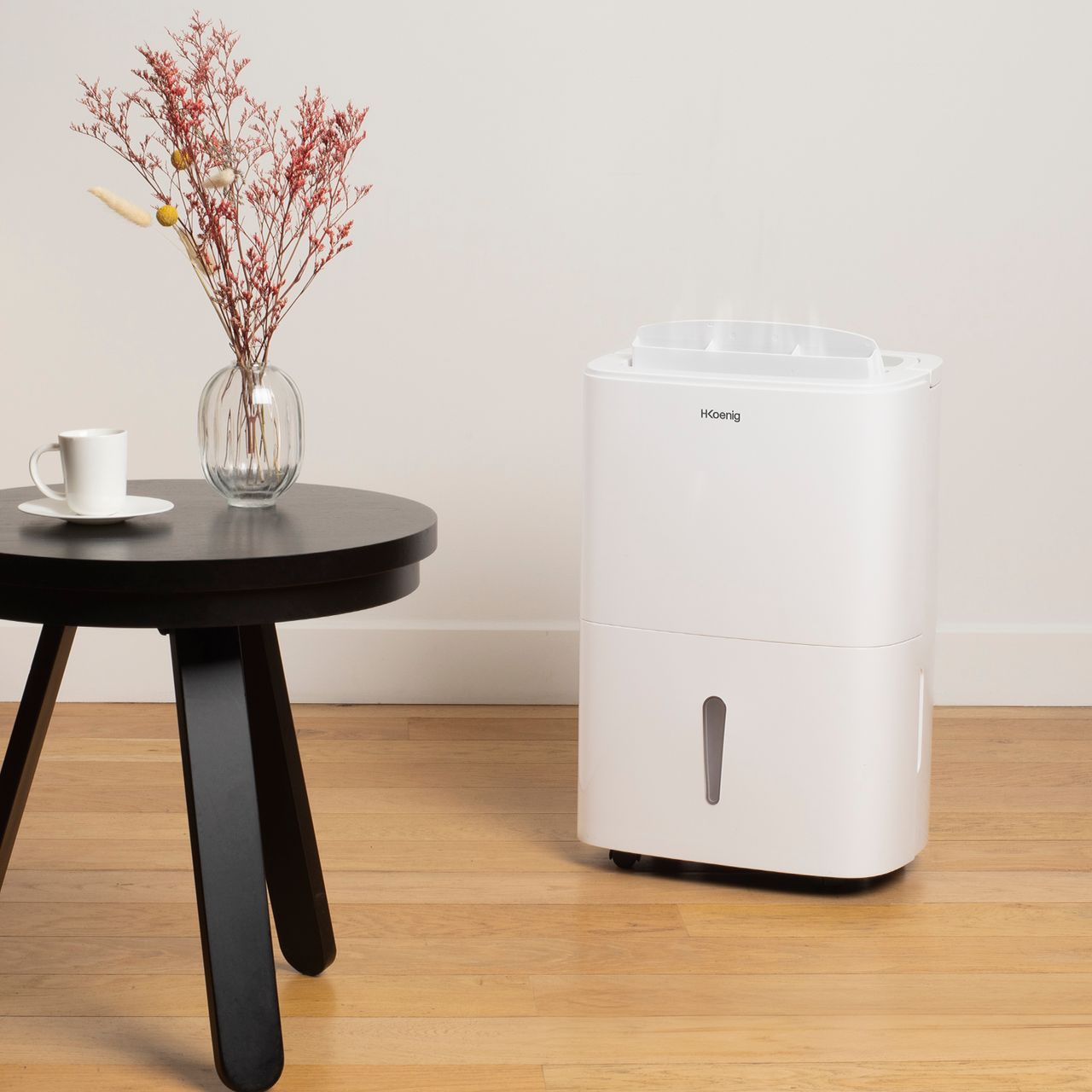 H.Koenig Tragbarer Luftentfeuchter DSH520, 20L/Tag, Fernbedienung, 24-Stunden-Timer