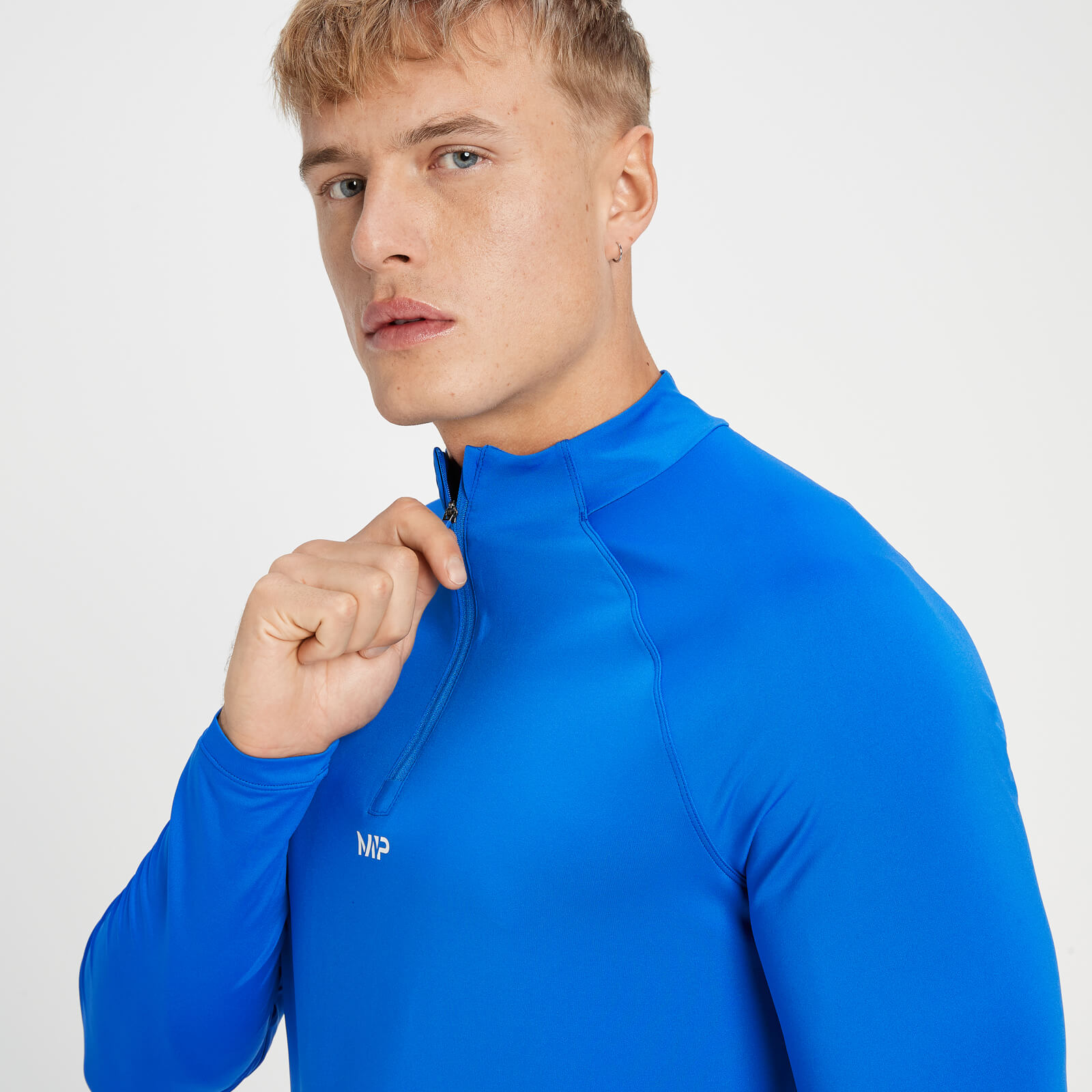 Haut à fermeture éclair ¼ MP Tempo pour hommes – Bleu électrique