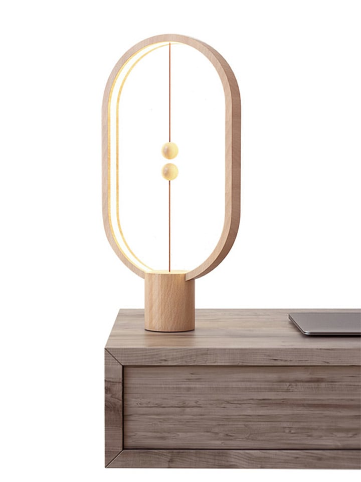 Designnest LED-Tischleuchte ''Heng'' in Hellbraun - (L)40 x (B)20 cm günstig kaufen onesize