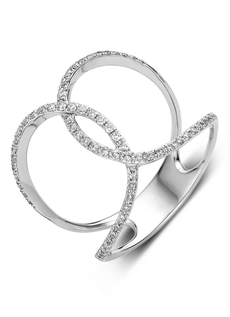 Diamond Point  Witgouden ring 0.24 ct diamant Like a star