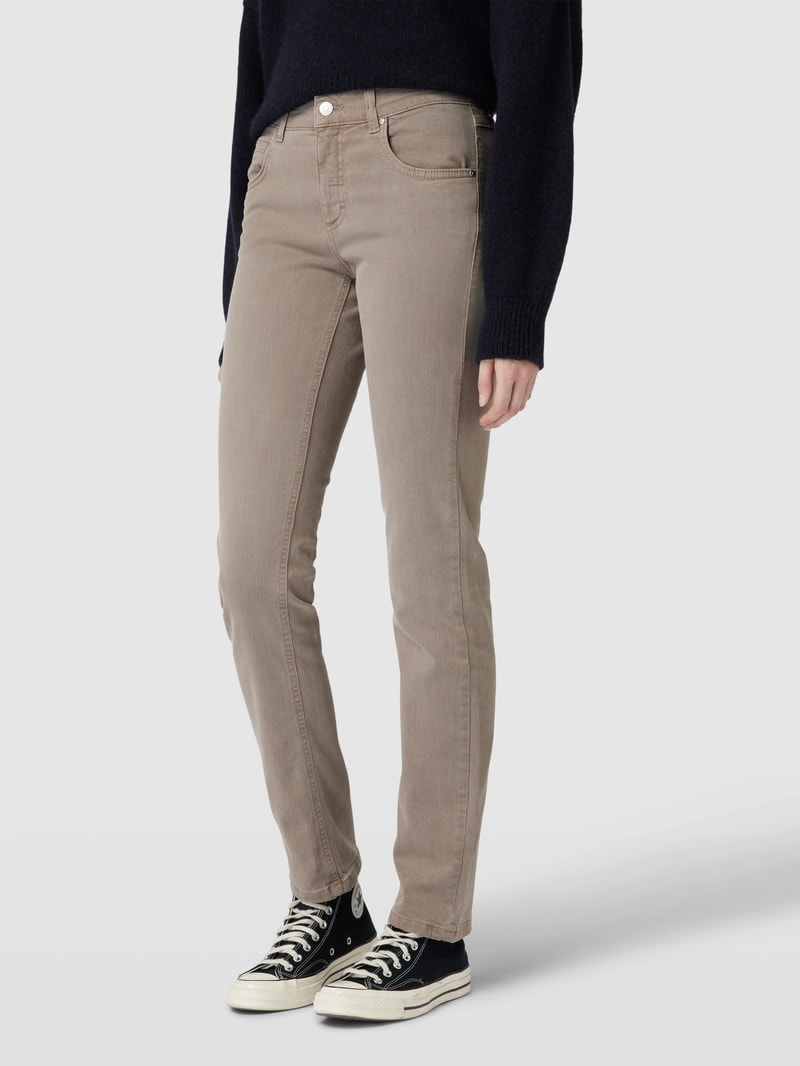 Jeans im 5-Pocket-Design Modell 'CICI' in taupe