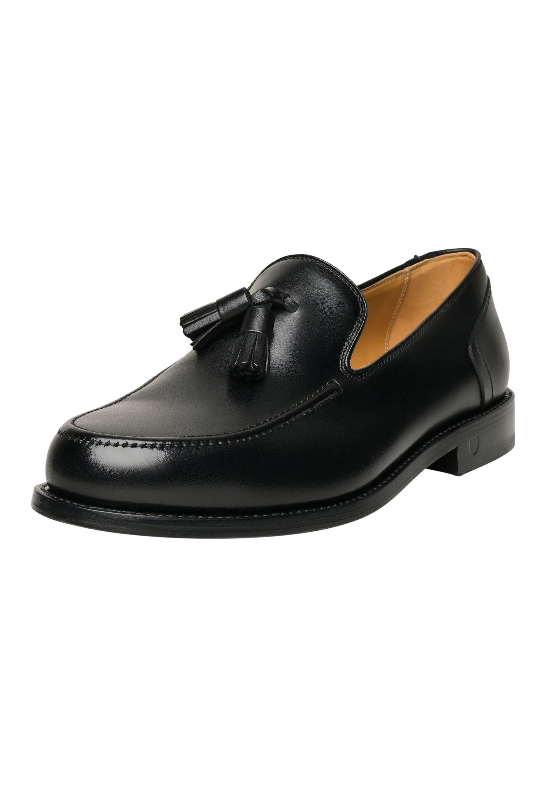 Henry Stevens Haywood TL Businessschuh Loafer Herren Halbschuhe Leder handgefertigt, Anzugschuhe Slipper