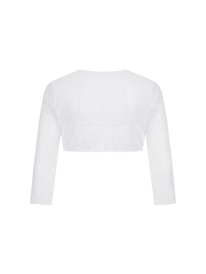 Nübler Dirndlbluse langarm Lisa in Weiß günstig kaufen