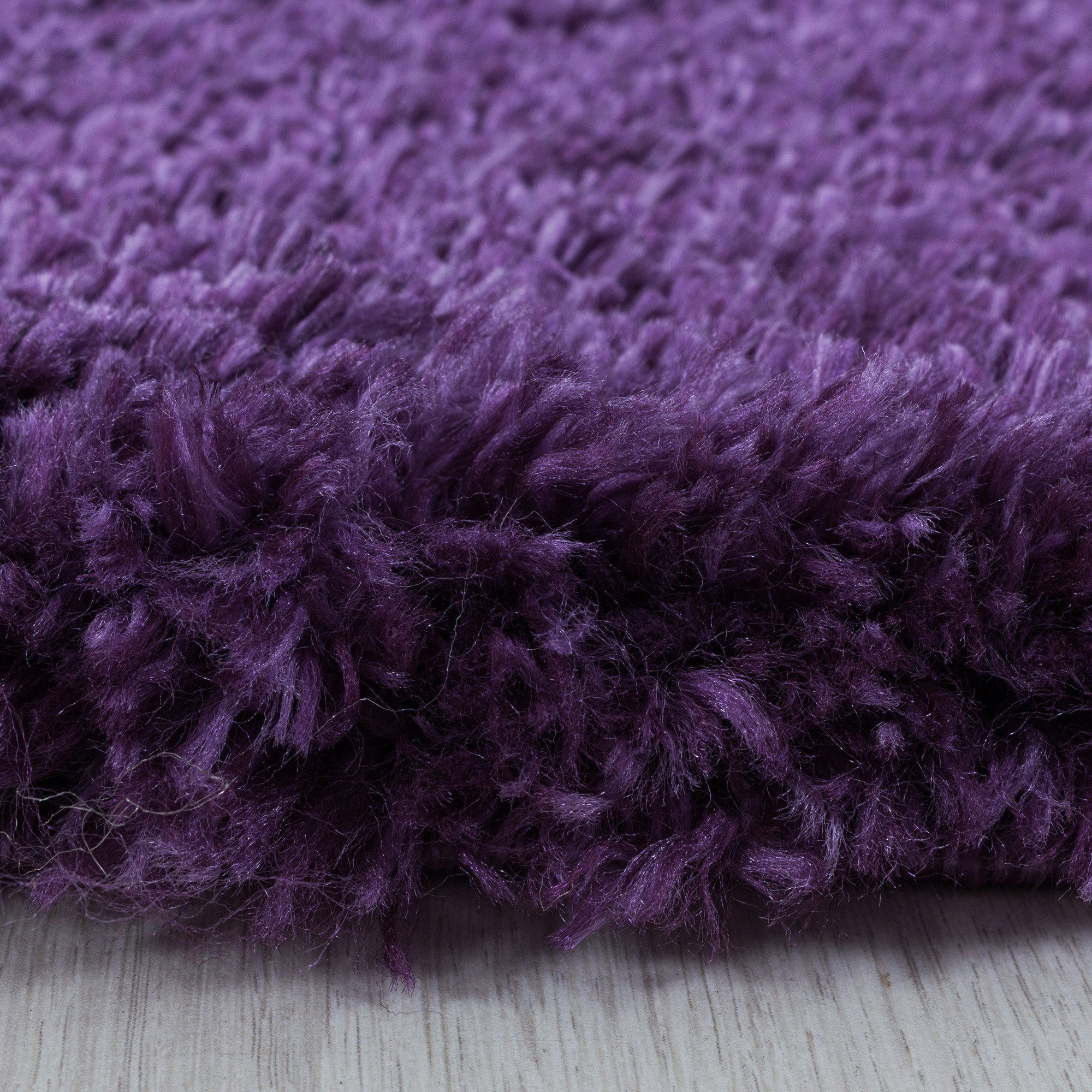 Hochflor-Teppich Teppich Hochflorteppich Shaggy Unifarben kuschelig Wohnzimmer, Miovani, Rechteckig, Höhe: 50 mm