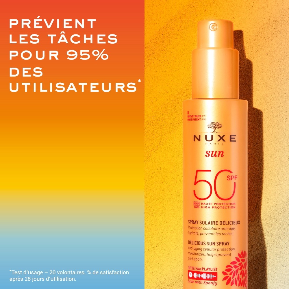 NUXE Delizioso Spray Solare ad Alta Protezione SPF50 per viso e corpo