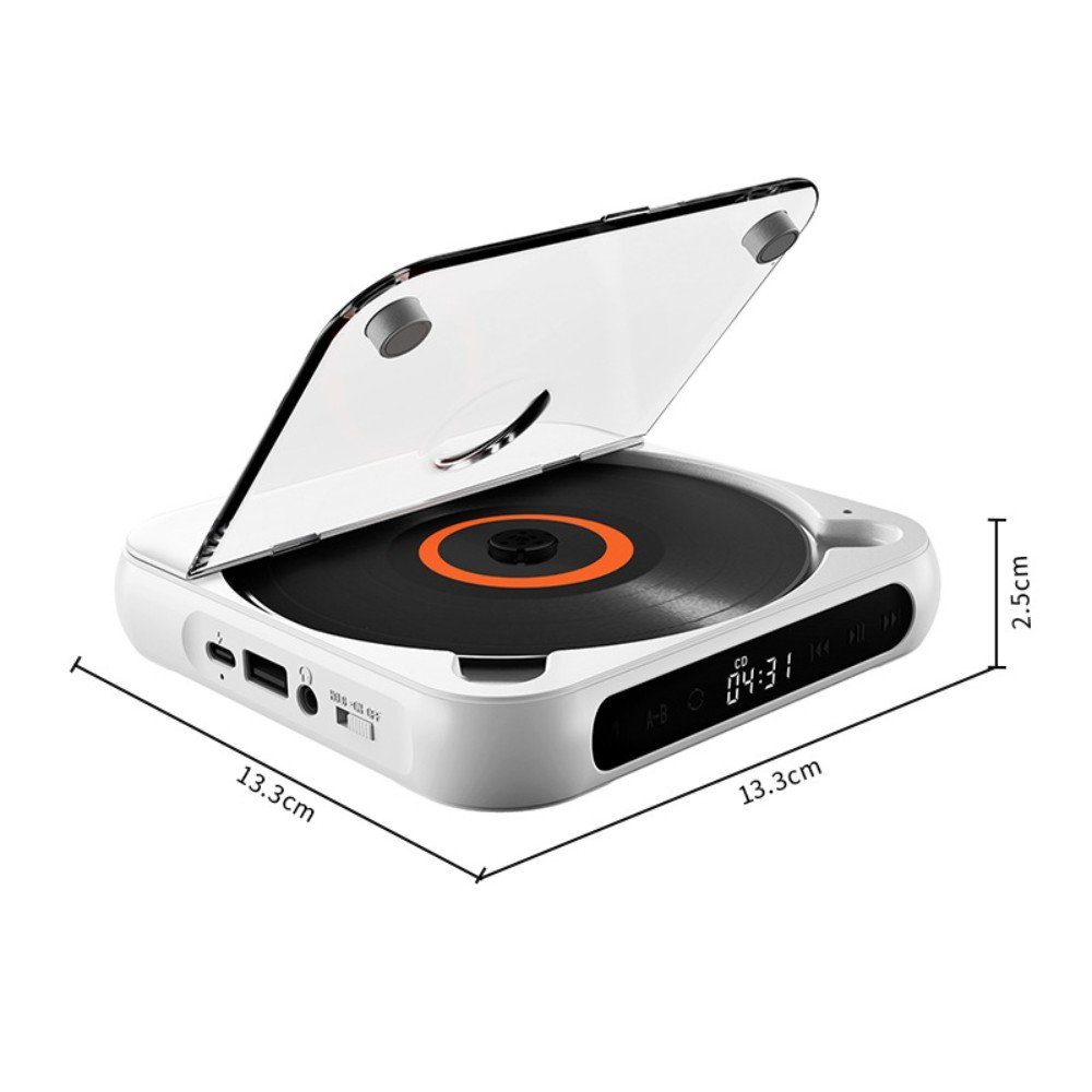 ZAO Leichter Tragbarer CD-Player und Repeater für Englisch-Hörbücher CD-Player