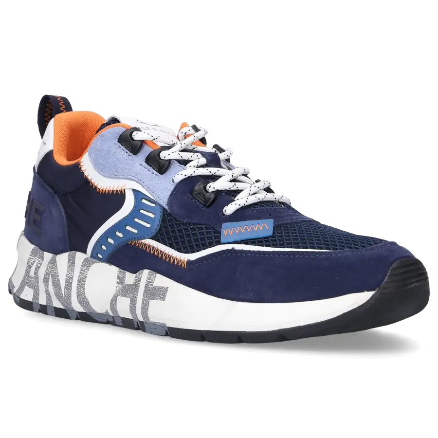 VOILE BLANCHE - Sneaker low CLUB01 Veloursleder - blau