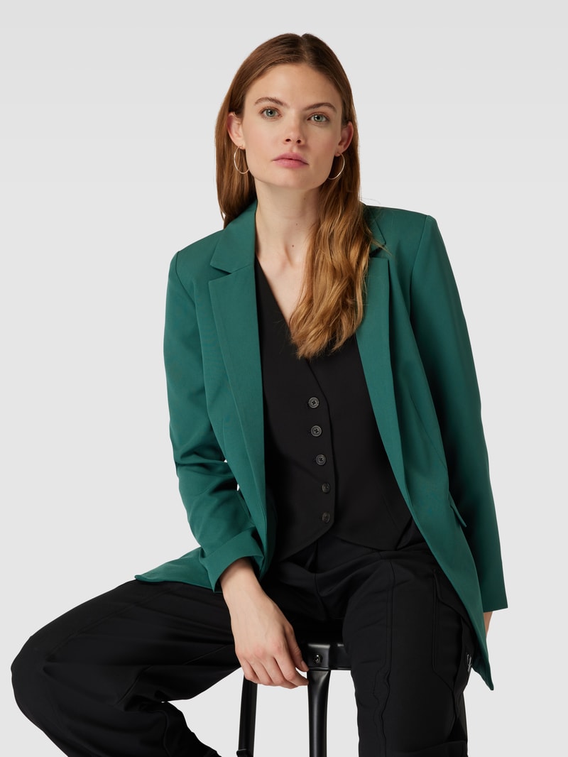 Blazer mit Reverskragen Modell 'BOSSY' in dunkelgrün