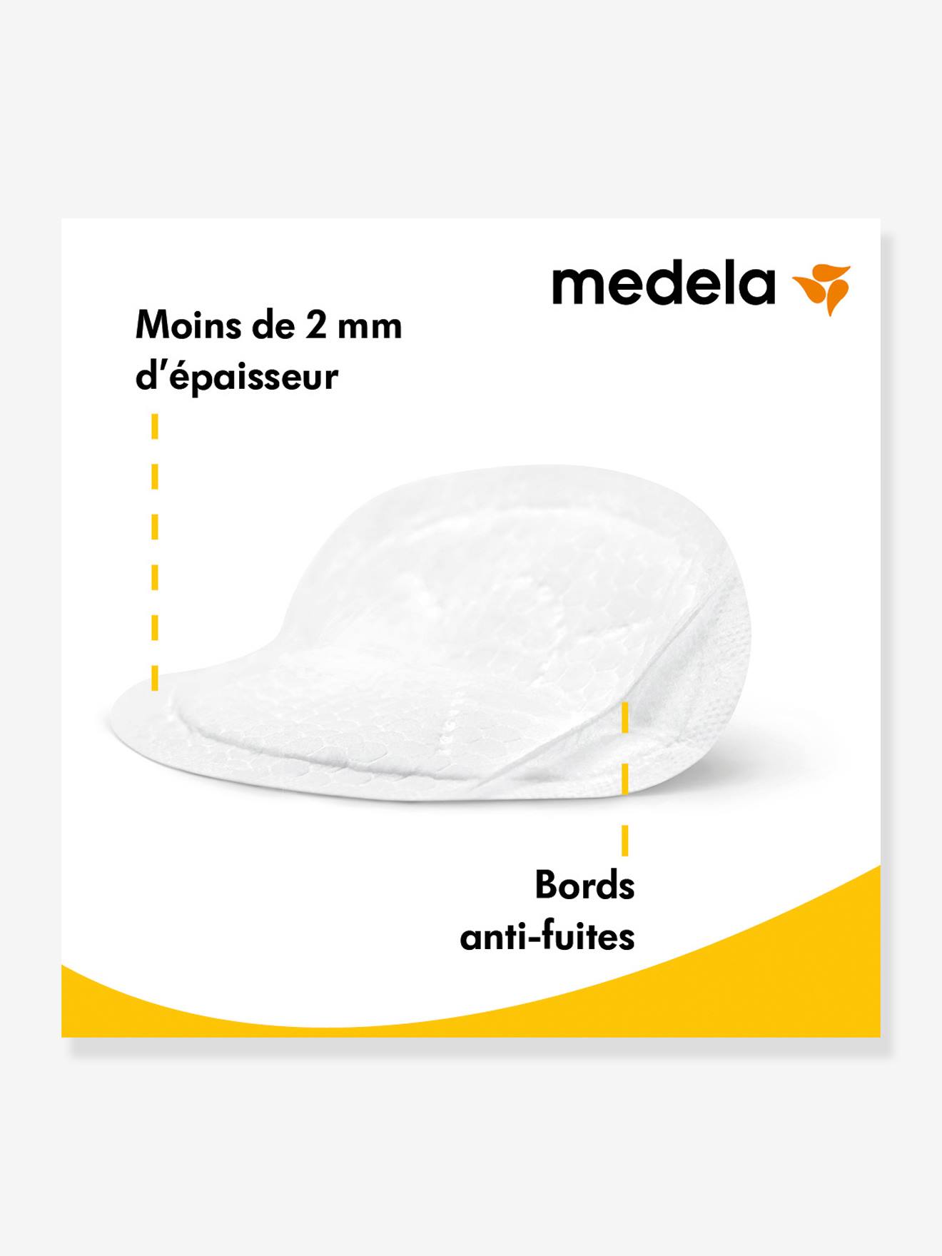 Boîte de 60 coussinets d’allaitement jetables Safe & Dry Ultra thin MEDELA blanc