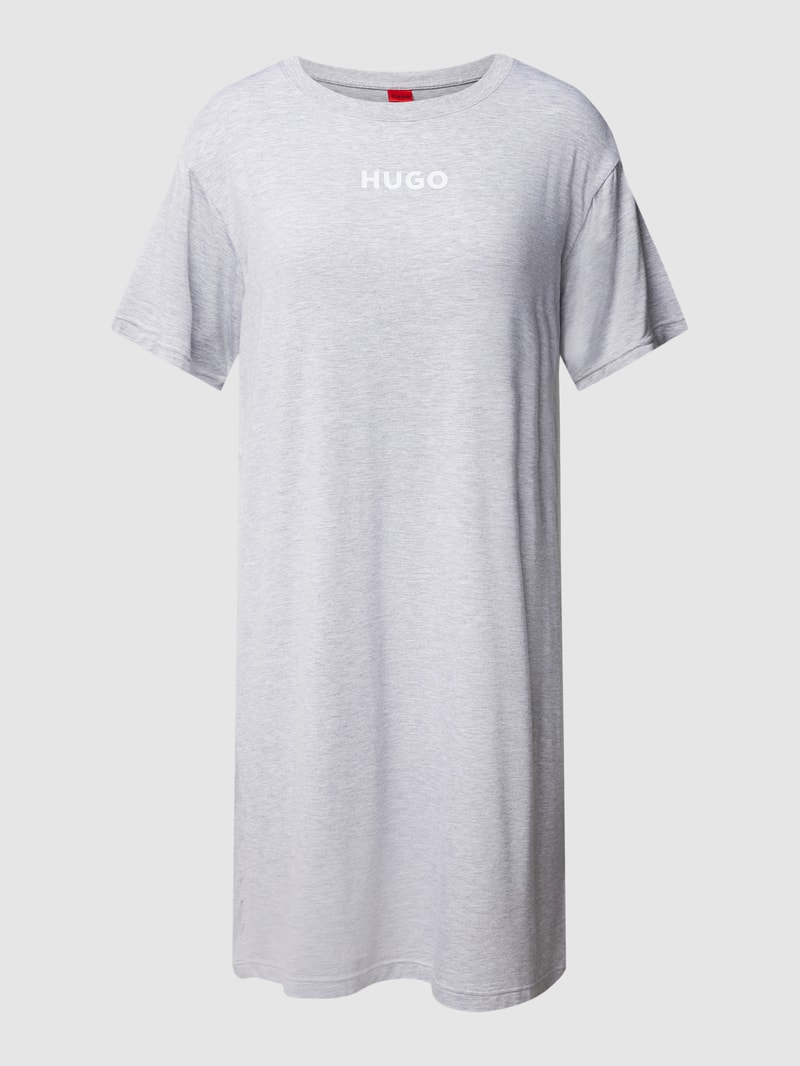 Nachthemd mit Logo-Print Modell 'UNITE NIGHTY' in hellgrau meliert