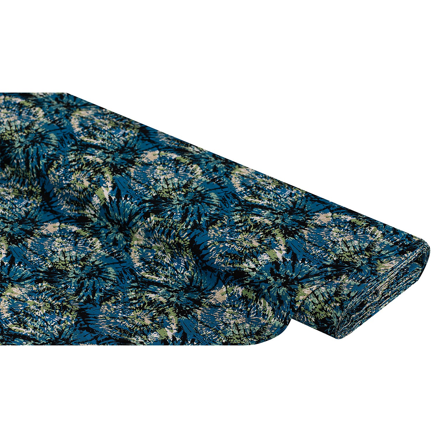 Viskose-Blusenstoff mit Stretch, blau-color