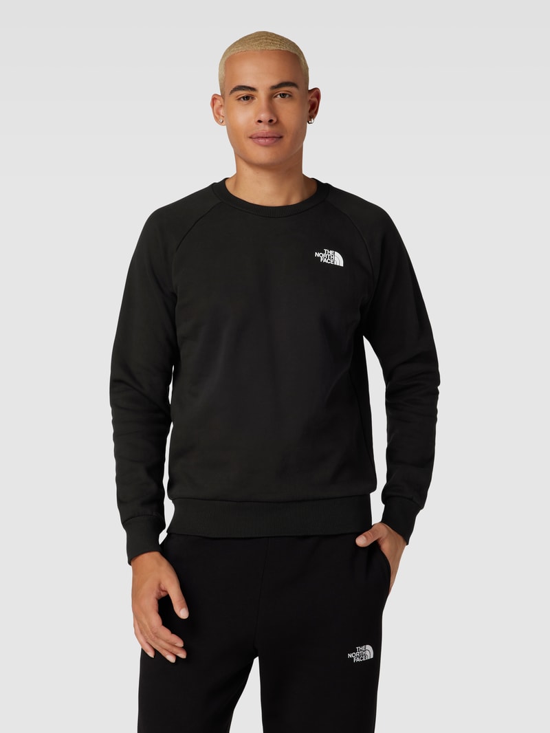 Sweatshirt mit Label-Print Modell 'RAGLAN' in schwarz