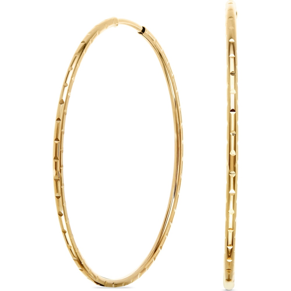 FAVS Créoles 375 Or jaune Boucles d'oreilles