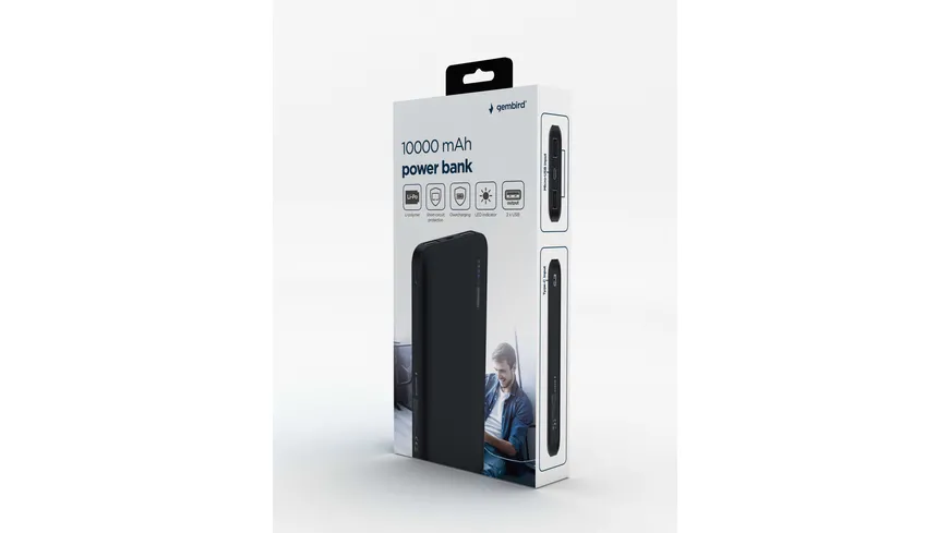 Powerbank 10000 mAh Schwarz