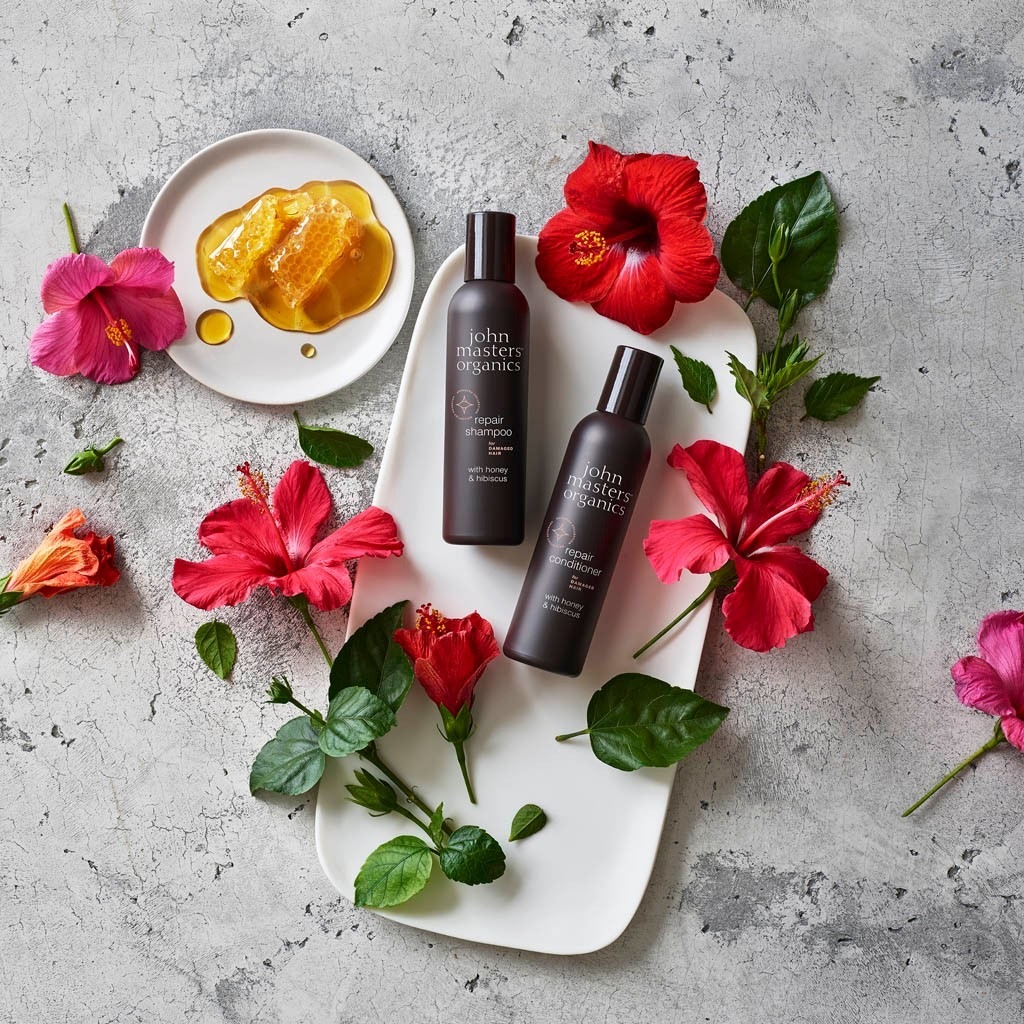 Odżywka do włosów zniszczonych John Masters Organics Honey and Hibiscus