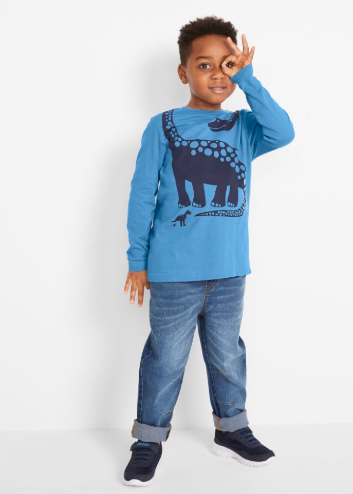 Jungen Langarmshirt mit Dinodruck