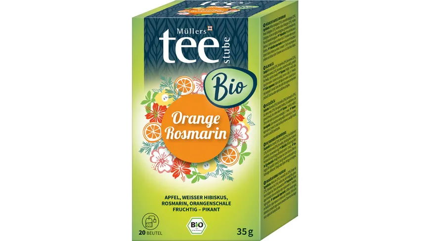 Müllers Teestube Bio Kräutertee Beutel Orange Rosmarin 35 g
