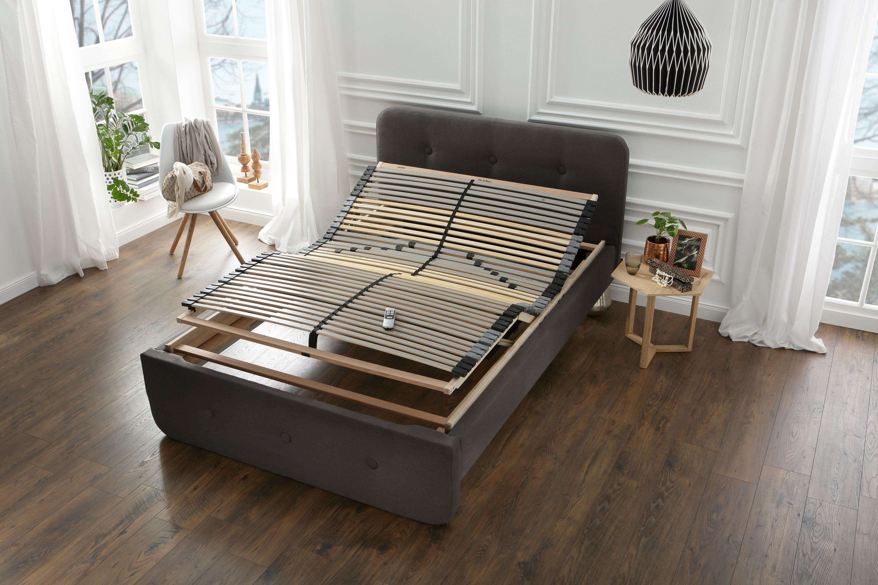 Lattenrost mit Motor Flex Motor Funk, Beco, Kopfteil motorisch verstellbar, Fußteil motorisch verstellbar, mit Funk-Fernbedienung, erhältlich in 90x200 cm und weiteren Größen