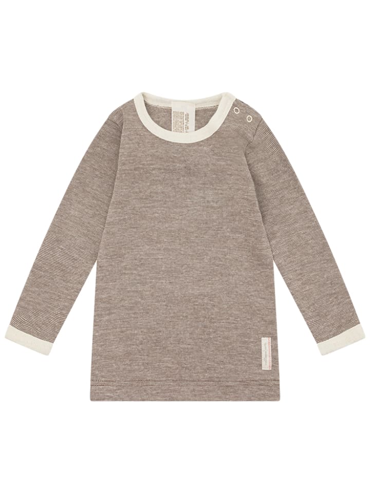 comazo earth Baby Shirt mit Wolle-Seide in Nougat-Melange günstig kaufen