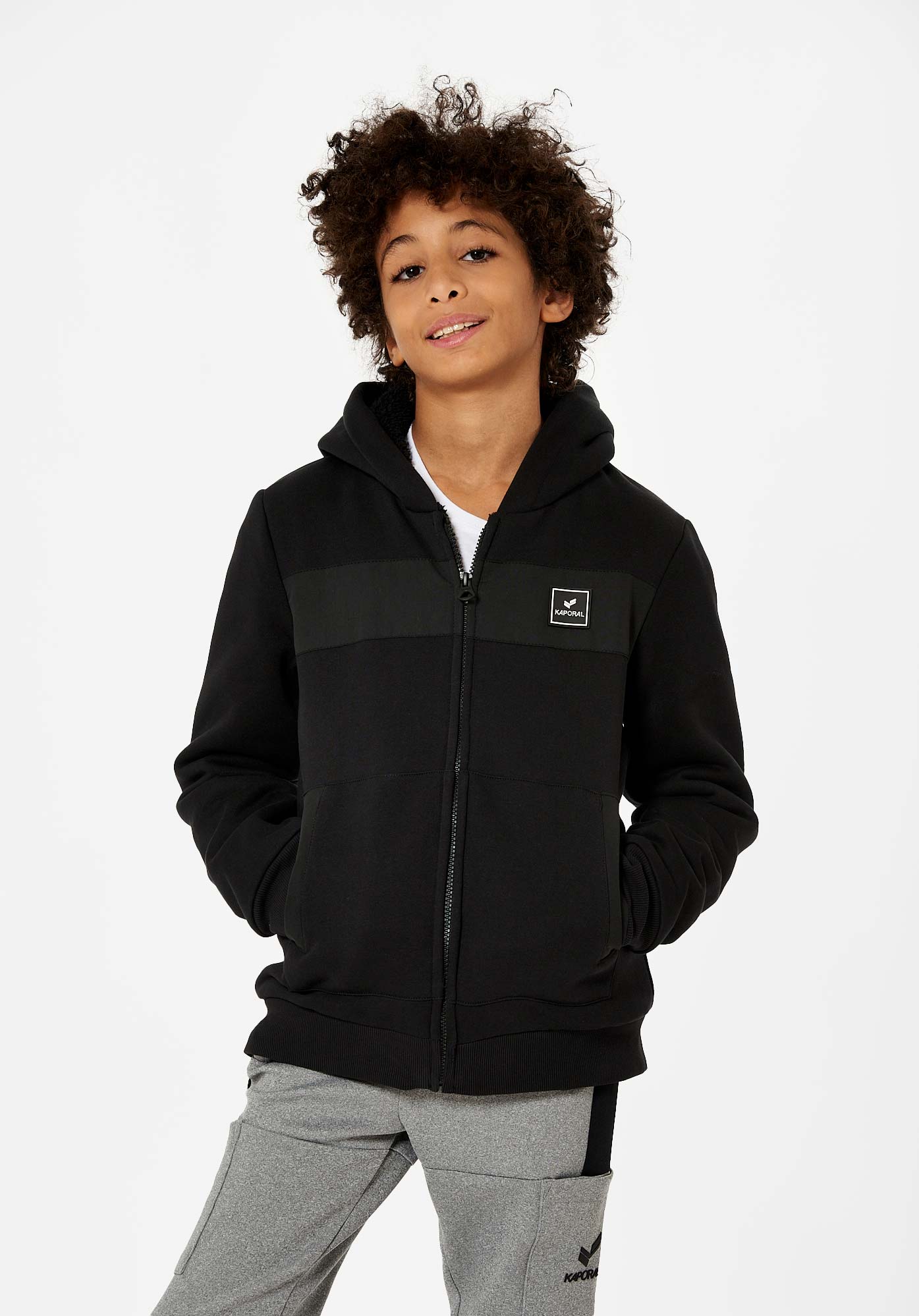 MINO   Sweat zippé noir Garçon