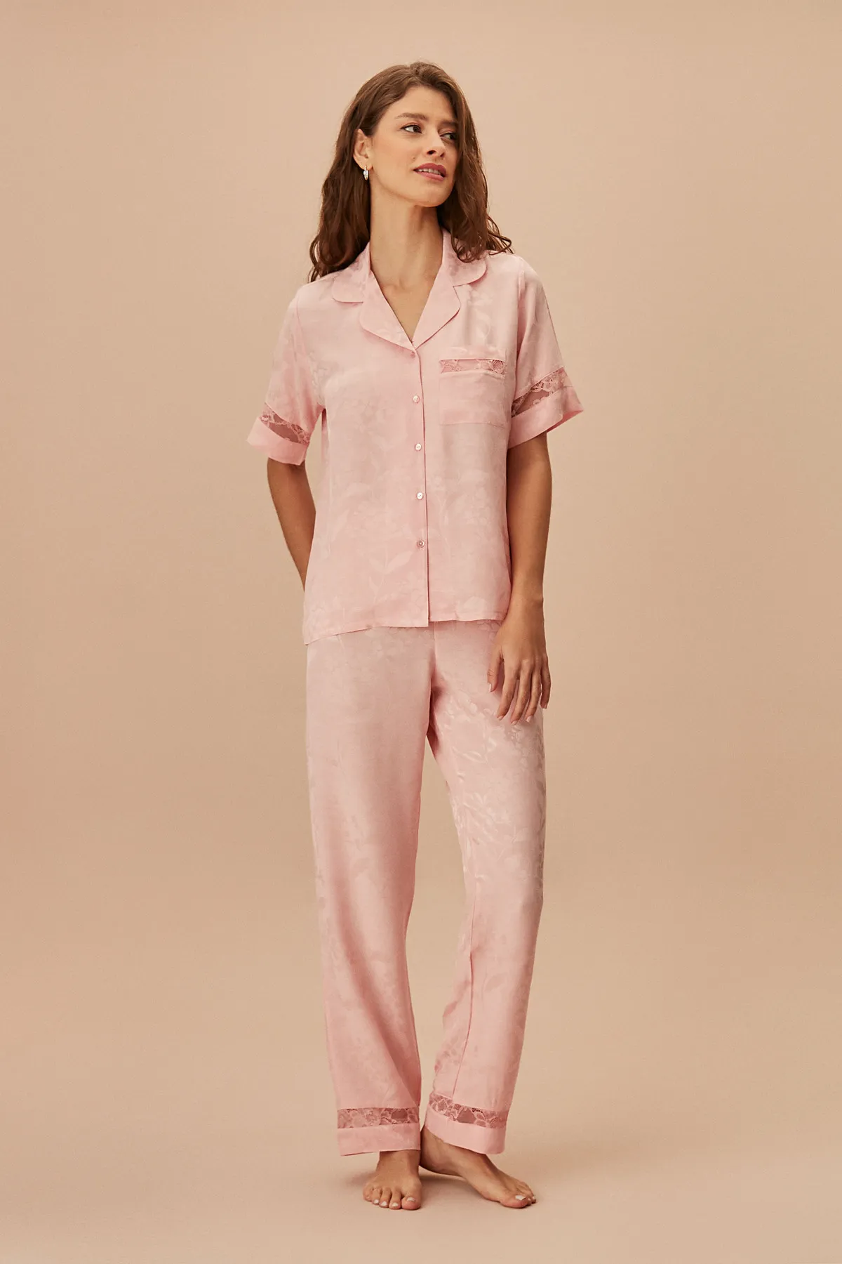 SUWEN  Diana Maskulines Pyjama-Set