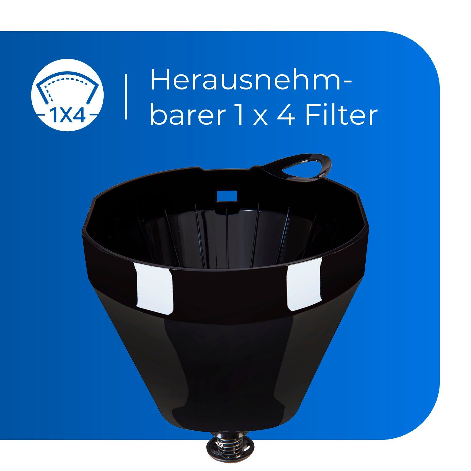 exquisit Filterkaffeemaschine KA 6103 swi, 1,25l Kaffeekanne, Papierfilter 1x4