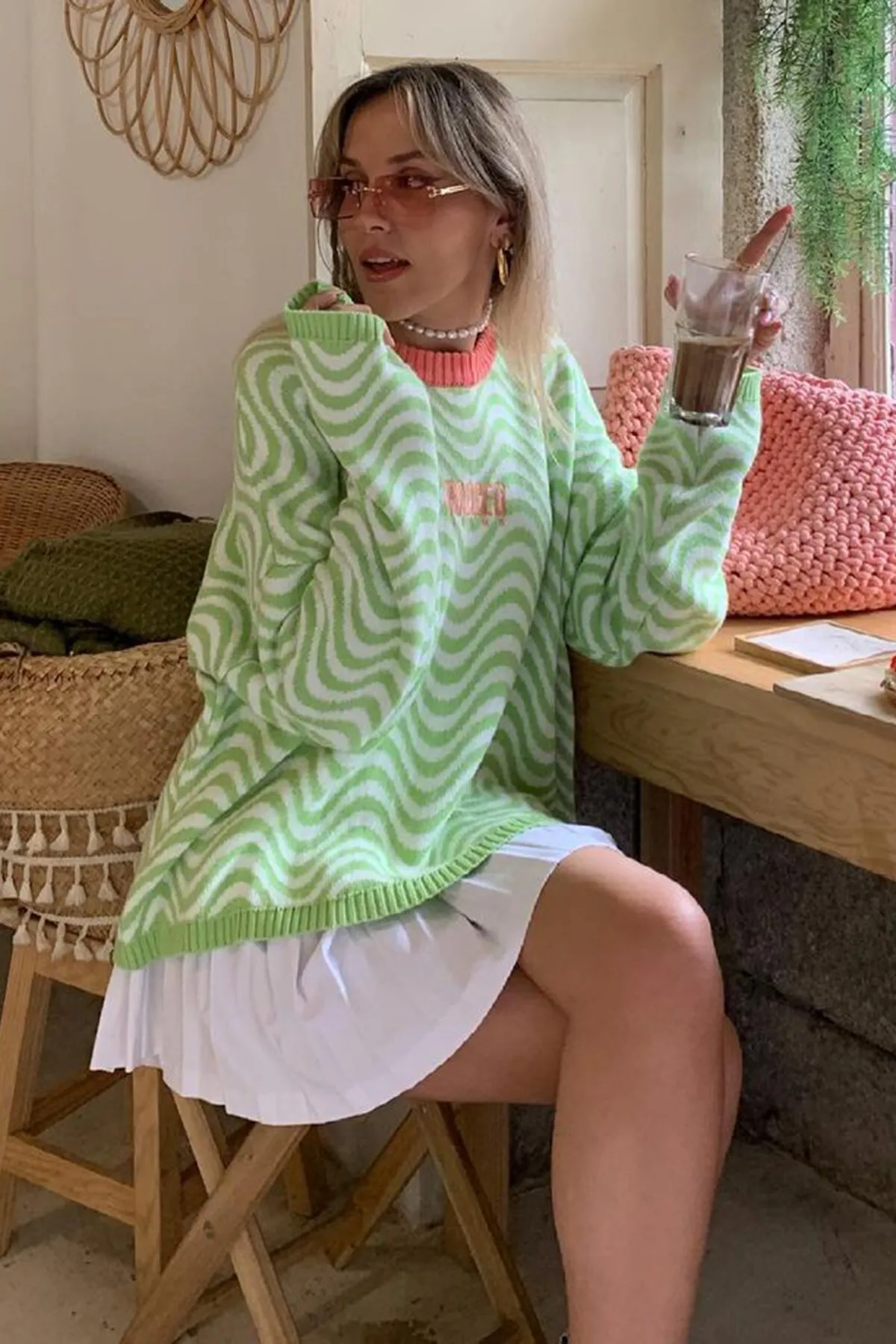 Madmext  Pullover - Grün - Regular Fit