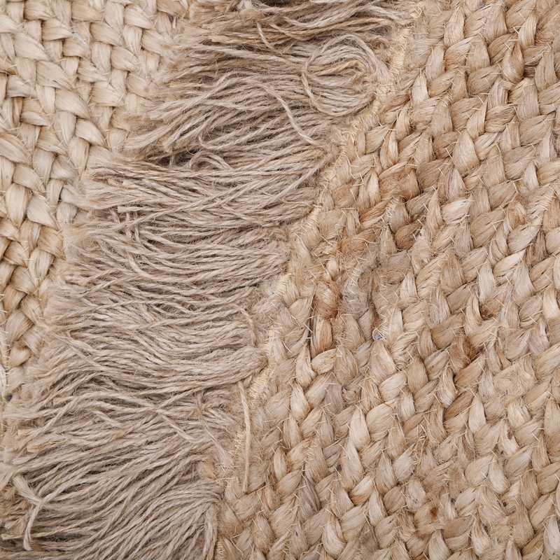 Tapis jute avec franges 140cm TERRA