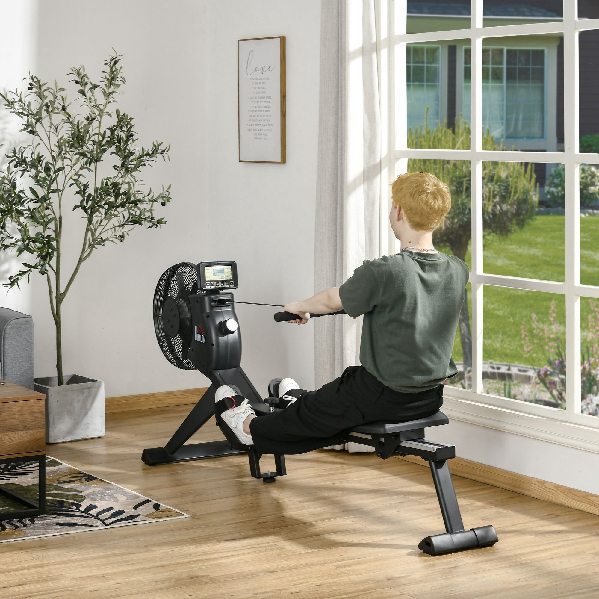 HOMCOM Rudergerät Rudergerät (Set, 1-tlg., 1 x Rudergerät), mit LCD-Anzeige