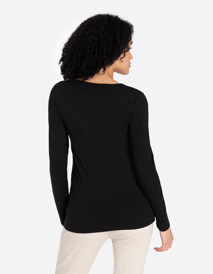 Langarmshirt - V-Ausschnitt